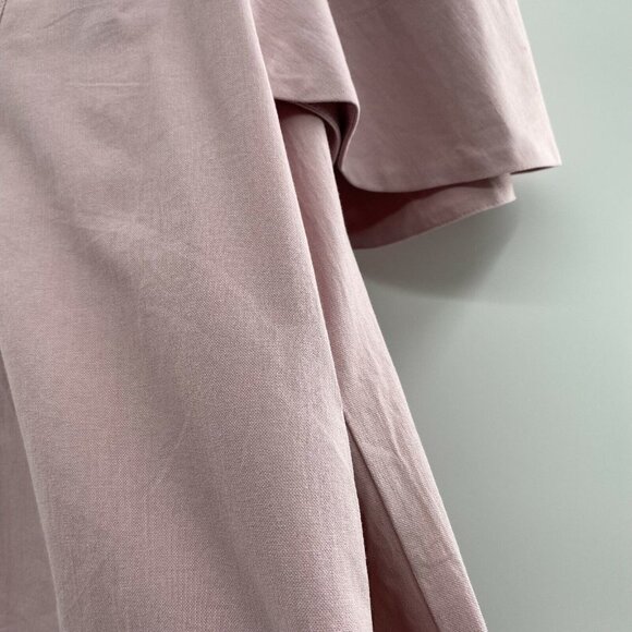 Pomander Place Tuckernuck Women's Lilac Finley Flutter Sleeve Dress Linen sz XS - Picture 4 of 9